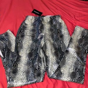 Snake print pants